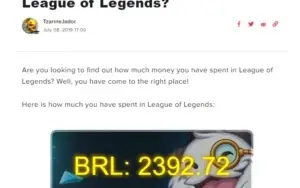 Conta League of Legends LoL 315 skins habilitadas Conta 2013