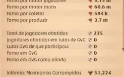 CONTA ALBION 68M DE FAMA + ITENS