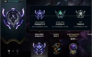 Conta Lol, todos os champs e 379 skins.