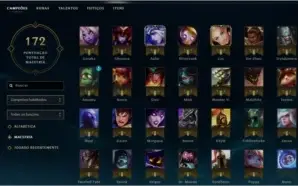 Conta League of Legends - Prata + Borda 42 Champs+ e Skins+