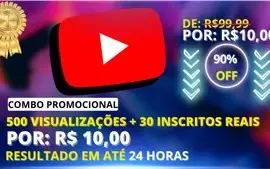 (PROMOÇÃO) 500 Visualizações + 30 Inscritos Reais Youtube