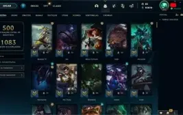 Conta NFA nível 321, 533 skins e todos os campeões.