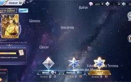SAINT SEIYA AWAKENING - COM GEMAS AVANÇADAS E LIVROS