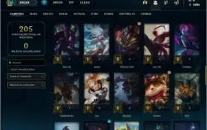Conta platina 4 e platina 1 com 24 skins e 62 champs