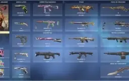 VALORANT - 5 FACAS - 2 MIL EM SKINS