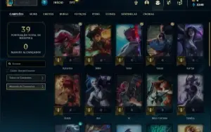 Conta diamante 1 com 30 Champs e 3 Skins
