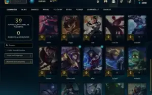 Conta diamante 1 com 30 Champs e 3 Skins