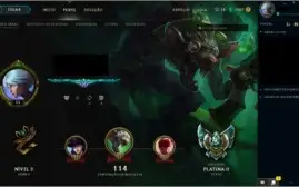Conta Platina 2, 75 pontos, 37 campeões, conta antiga.