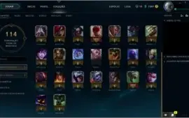 Conta Platina 2, 75 pontos, 37 campeões, conta antiga.