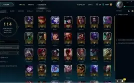 Conta Platina 2, 75 pontos, 37 campeões, conta antiga.