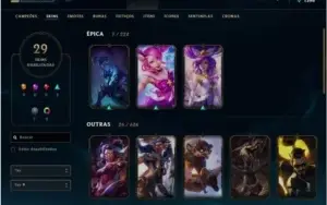 Conta LOL Prata III, 30 Skins