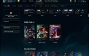 CONTA UNRANKED | NV 31 | 3 CAMP | 43135 Essências | 130 RP