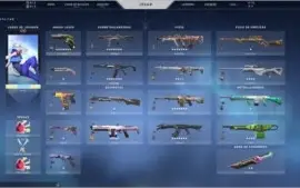 Conta valorant ouro 2 com 4 passes completos e 1100 em skins