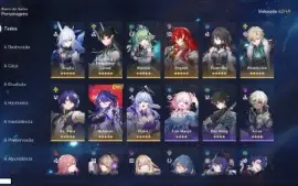 Honkai: Star Rail - 20 Personagens 5* + MC Masculino