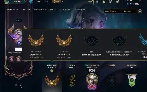 Ouro 3 com TODOS os Champs e 433 Skins + 10 Prestigios