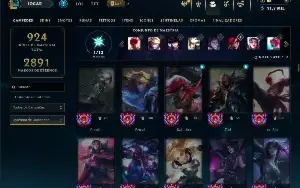 Ouro 3 com TODOS os Champs e 433 Skins + 10 Prestigios