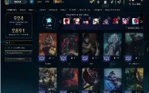 Ouro 3 com TODOS os Champs e 433 Skins + 10 Prestigios