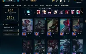 Ouro 3 com TODOS os Champs e 433 Skins + 10 Prestigios