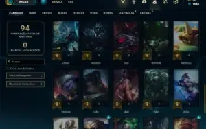 Conta Unranked com 45 Champs e 19 Skins +2 Fragmentos