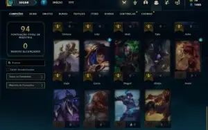 Conta Unranked com 45 Champs e 19 Skins +2 Fragmentos