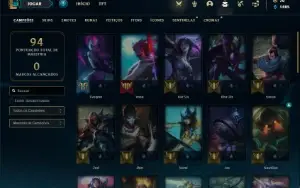 Conta Unranked com 45 Champs e 19 Skins +2 Fragmentos