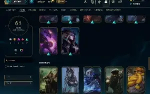 Unranked com 140 Champs e 61 Skins ( SUP / MID / ADC )