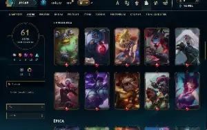Unranked com 140 Champs e 61 Skins ( SUP / MID / ADC )