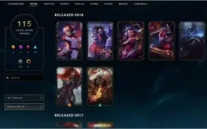 CONTA LOL OURO IV, 115 SKIN, TODOS OS CAMPEOES, 36k EA +