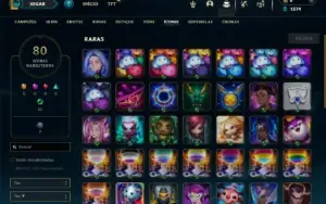 Unranked com 40 Champs e 9 Skins + 2 Fragmentos