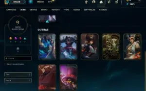 Unranked com 40 Champs e 9 Skins + 2 Fragmentos