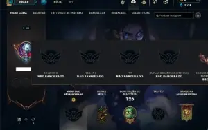 Unranked com 40 Champs e 9 Skins + 2 Fragmentos