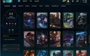 Conta prata 4 com 125 Champs e 62 Skins + 2 Ultimates