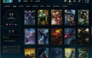 Conta prata 4 com 125 Champs e 62 Skins + 2 Ultimates