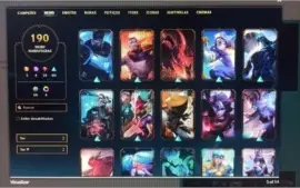 Conta LOL 190 skins negocio preço
