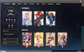 Conta LOL 190 skins negocio preço