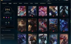 CONTA LEAGUE OF LEGENDS LV 268 300 SKIN GOLD 2