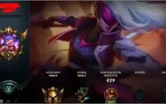 CONTA LEAGUE OF LEGENDS LV 268 300 SKIN GOLD 2