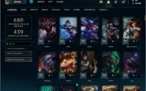 Conta prata 4 com TODOS os champs e 100 skins  ( MAIN ADC )