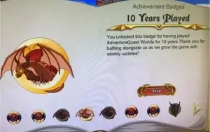 CONTA AQW 10 ANOS, LEGEND, RAROS