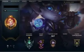 Platina 3, 124 campeões, 135 skins