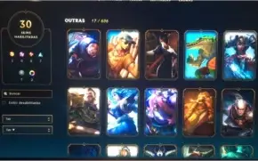 CONTA LOL - GOLD I, 105 Champions 30 Skins