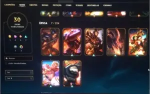 CONTA LOL - GOLD I, 105 Champions 30 Skins