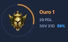 CONTA LOL GOLD 1 SMURF