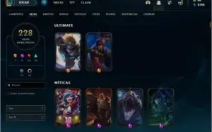 Conta DIAMANTE 1, com MMR ALTO E  228 SKINS!