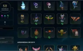 CONTA LOL 521 SKINS, LVL 303, TODOS CAMPEÕES.