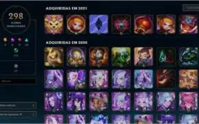 CONTA LOL 521 SKINS, LVL 303, TODOS CAMPEÕES.