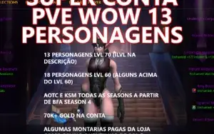 Super Conta Wow - 13 Personagens Lvl 70 - Mage 445Ilvl 6/9M
