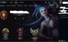 Conta no LOL, Platina com 204 skins + todos os champs