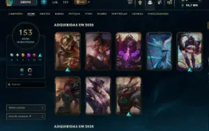 Conta Lol 100% Segura Full Acesso| 153 Skins | Lvl 382