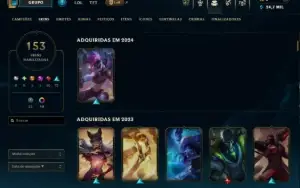 Conta Lol 100% Segura Full Acesso| 153 Skins | Lvl 382